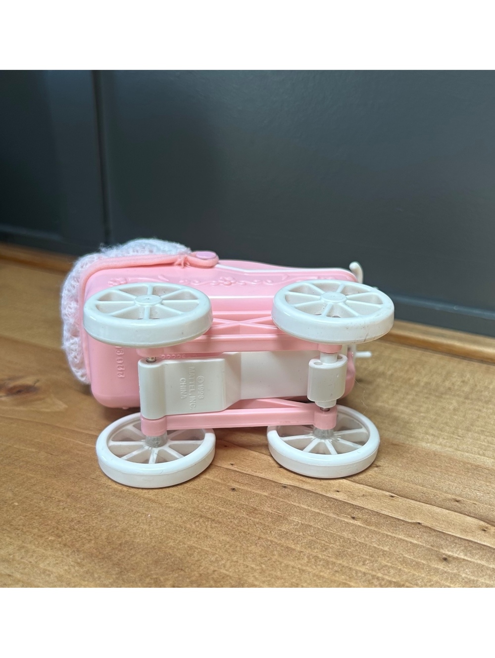 Mattel Barbie 1998 Kelly Doll Tiny Steps Pink Baby Buggy Carriage Stroller - Picture 4 of 6